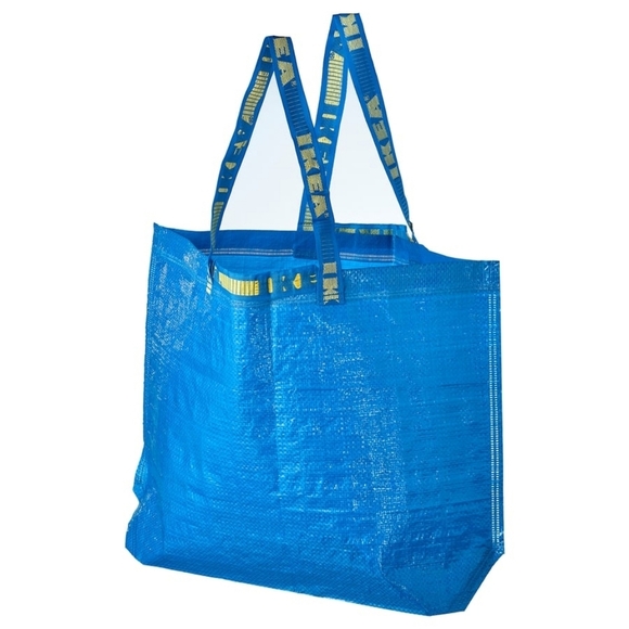 2x FRAKTAShopping bag, medium, blue, 17 ¾x7x17 ¾ "/10 gallon New - Picture 2 of 5